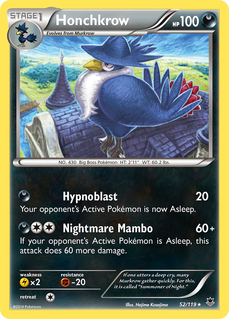 Honchkrow 52/119 Reverse Rare - MissingNo.