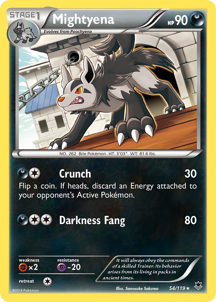 Mightyena 54/119 Reverse Rare - MissingNo.