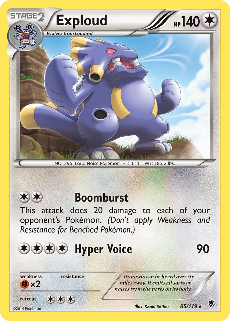 Exploud 85/119 Reverse Rare - MissingNo.