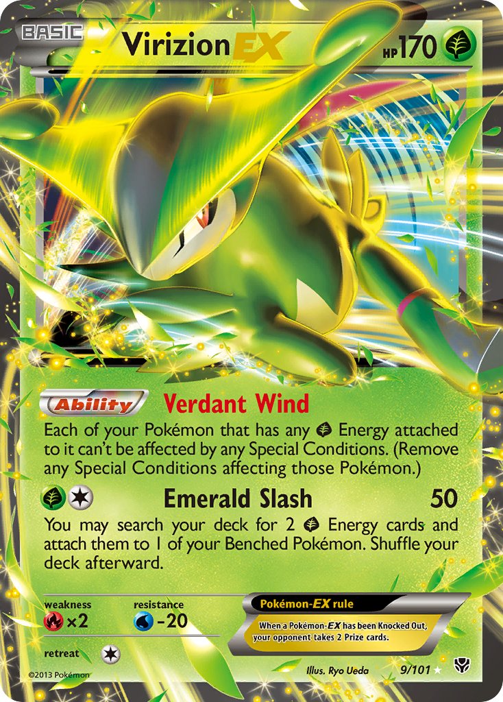 Virizion EX 9/101 Holo Rare EX - MissingNo.