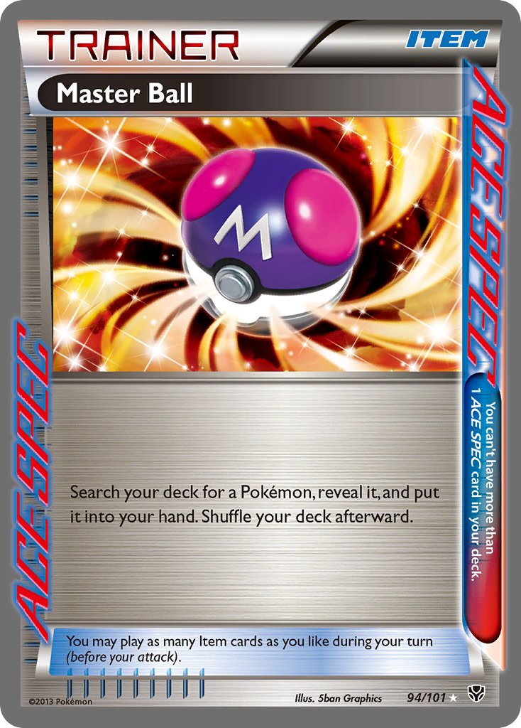Master Ball 94/101 Holo Rare Ace Spec - MissingNo.