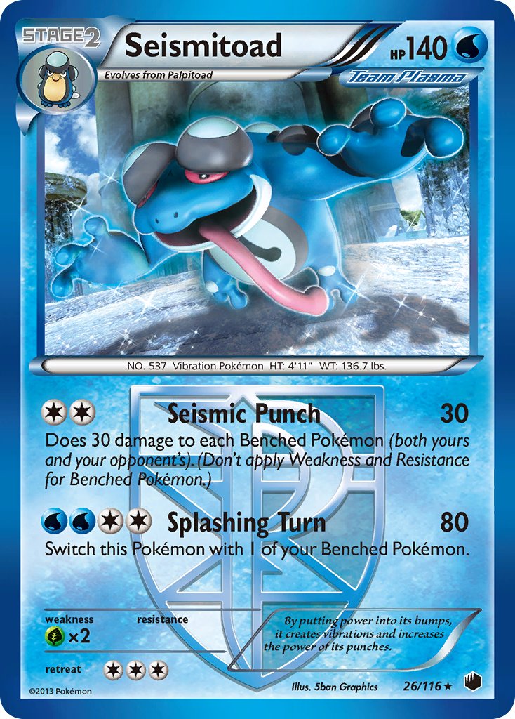 Seismitoad 26/116 Non-Holo Rare - MissingNo.