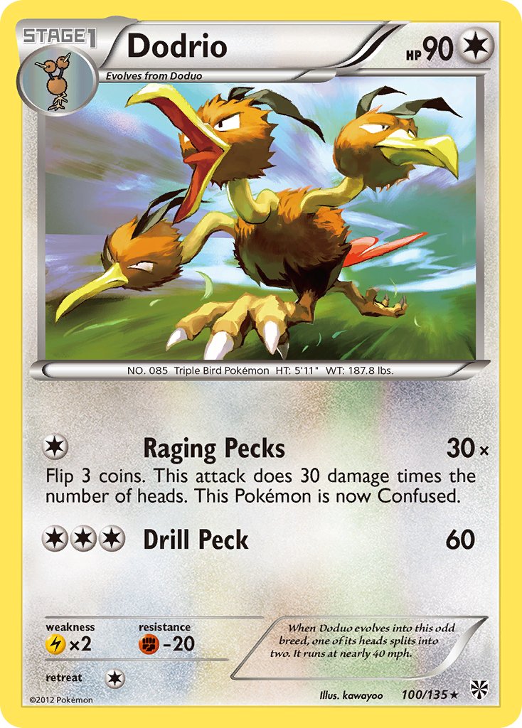 Dodrio 100/135 Non-Holo Rare - MissingNo.