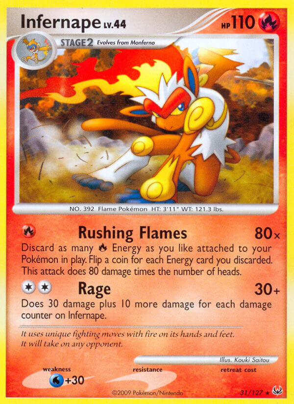 Infernape 31/127 Reverse Rare - MissingNo.