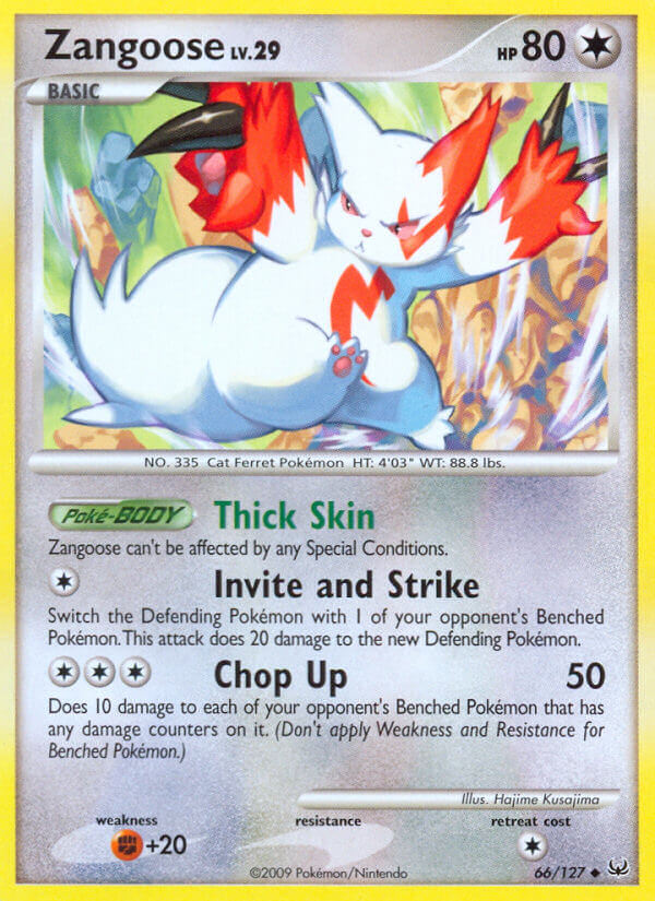 Zangoose 66/127 Reverse Uncommon - MissingNo.