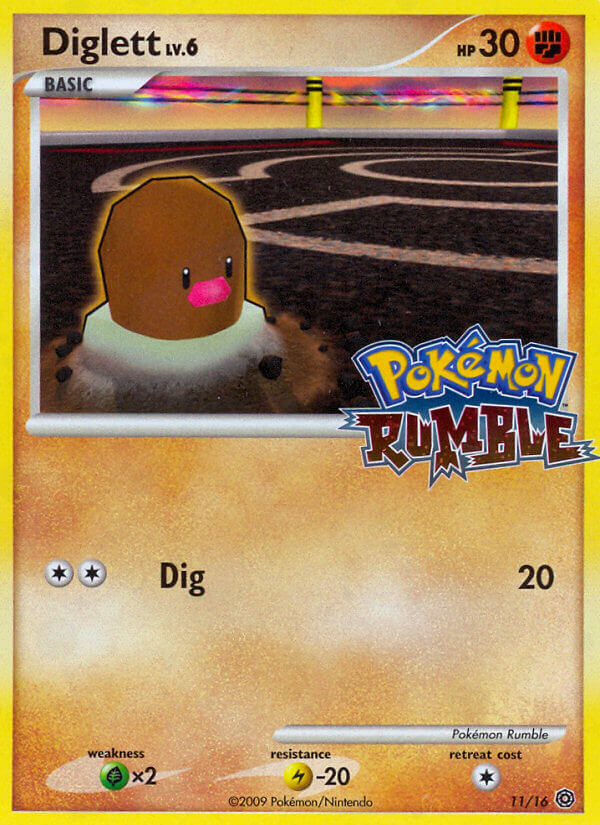 Diglett 11/16 Pokémon Rumble Stamp - MissingNo.