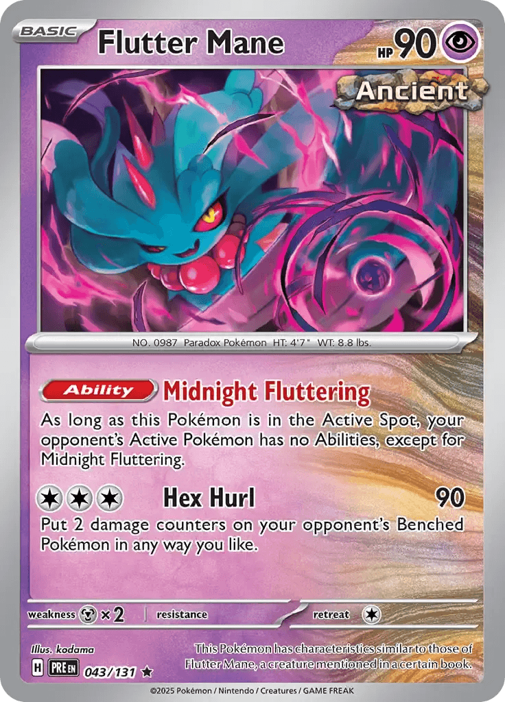 Flutter Mane 43/131 Holo Rare - MissingNo.