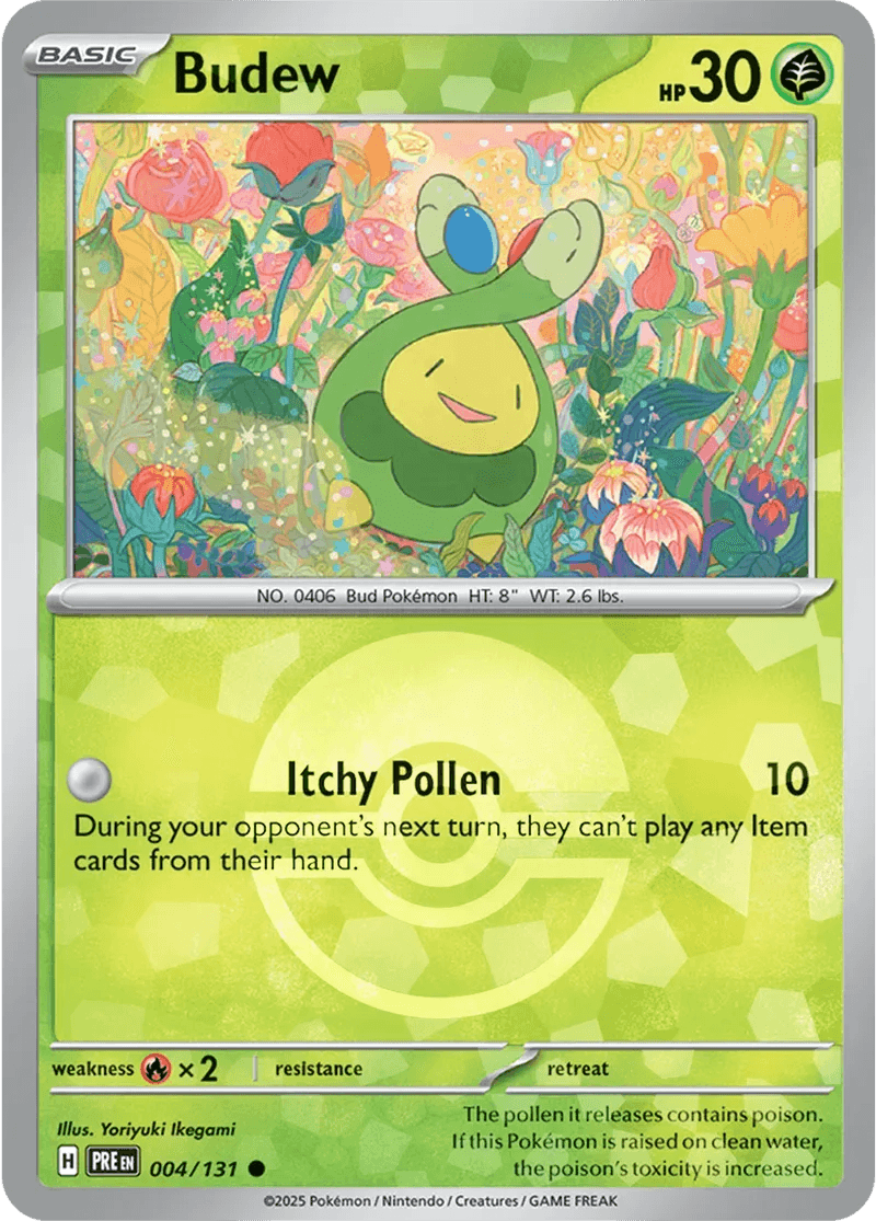 Budew 4/131 Poké Ball Holo Common - MissingNo.