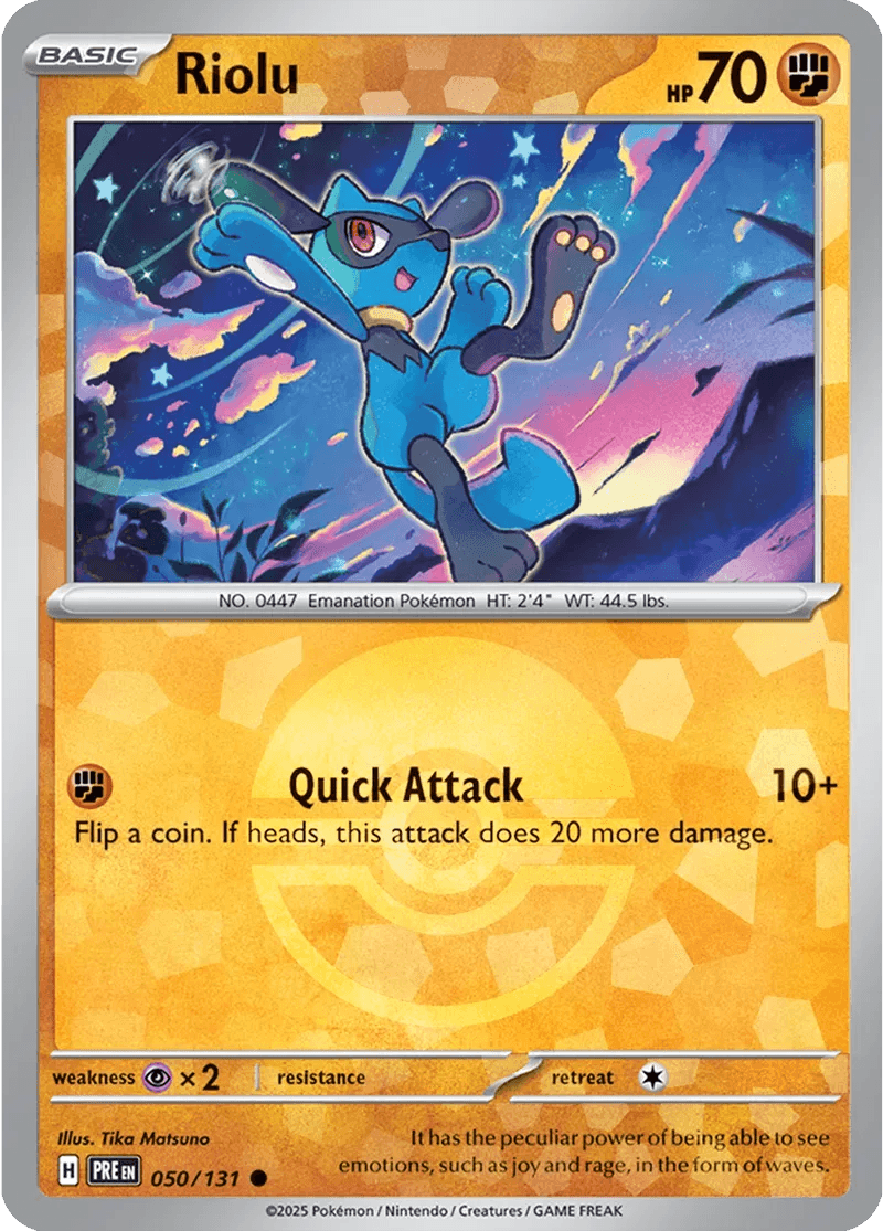 Riolu 50/131 Poké Ball Holo Common - MissingNo.