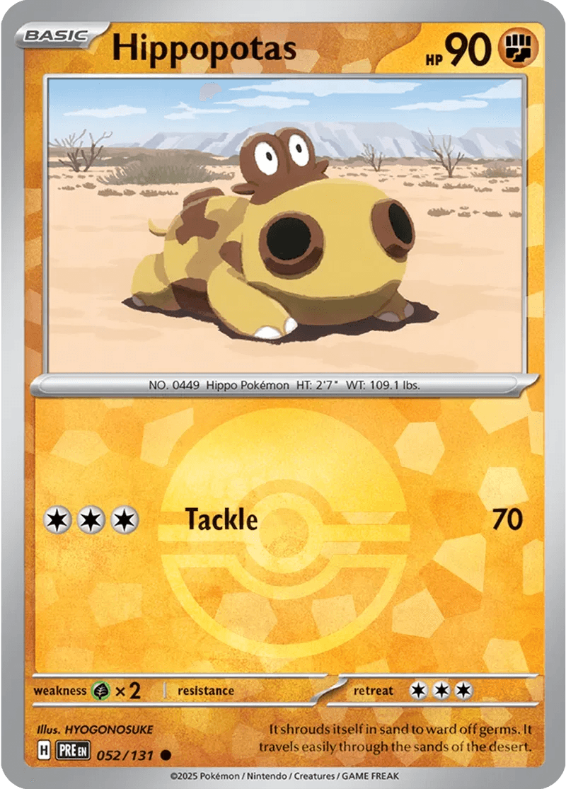 Hippopotas 52/131 Poké Ball Holo Common - MissingNo.