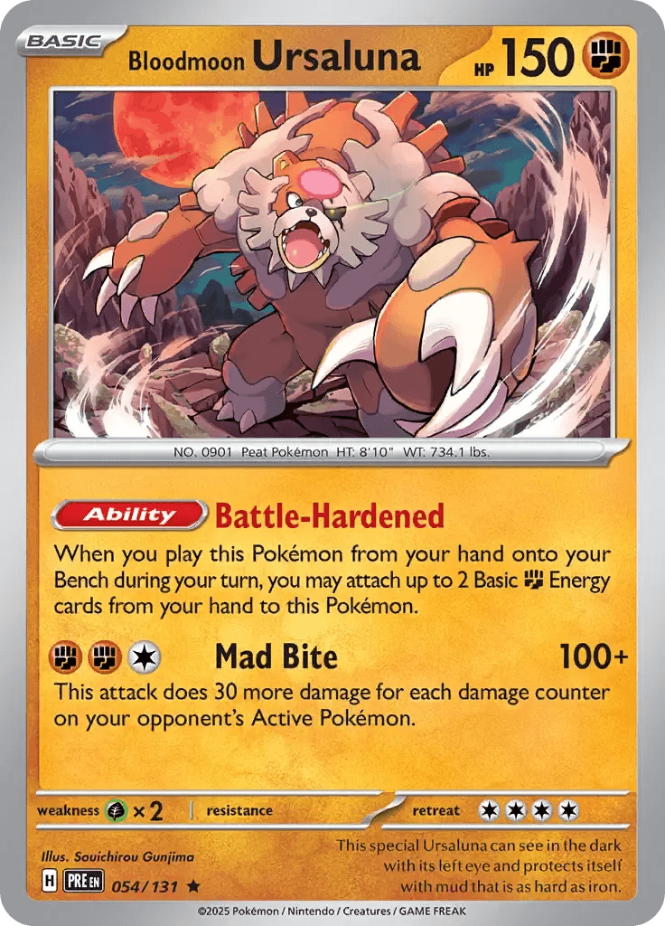 Bloodmoon Ursaluna 54/131 Holo Rare - MissingNo.