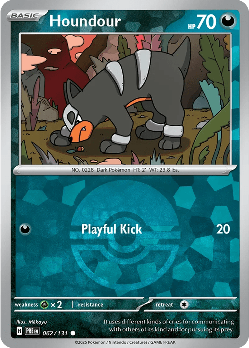Houndour 62/131 Poké Ball Holo Common - MissingNo.