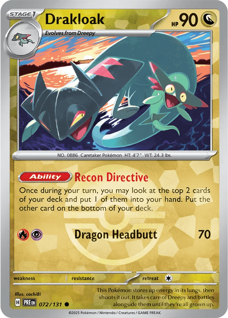 Drakloak 72/131 Poké Ball Holo Common - MissingNo.