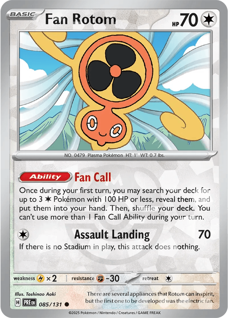 Fan Rotom 85/131 Reverse Common - MissingNo.