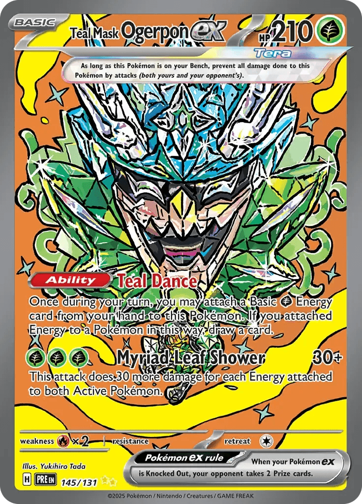 Teal Mask Ogerpon ex 145/131 Special Illustration Rare ex - MissingNo.