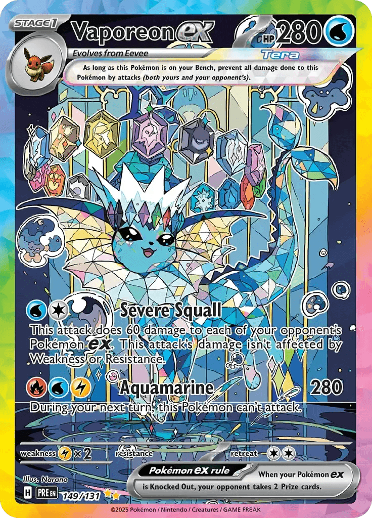 Vaporeon ex 149/131 Special Illustration Rare ex - MissingNo.