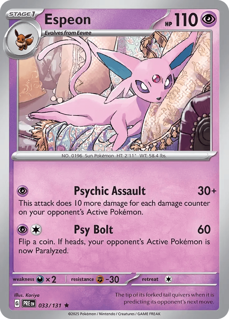 Espeon 33/131 Holo Rare - MissingNo.