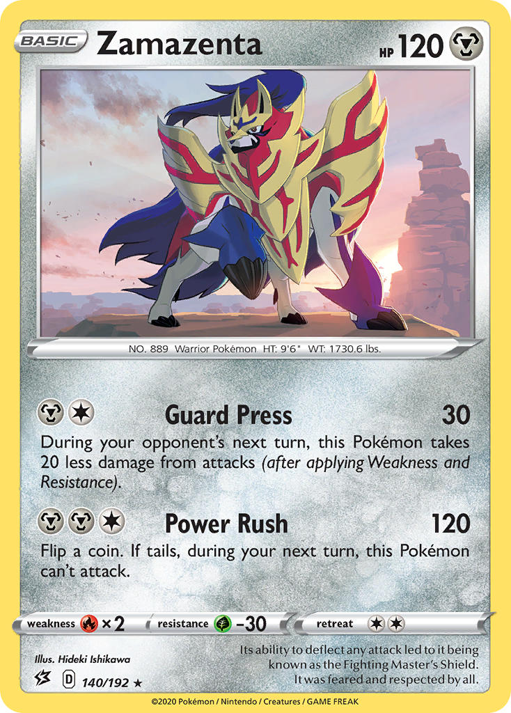 Zamazenta 140/192 Reverse Rare - MissingNo.