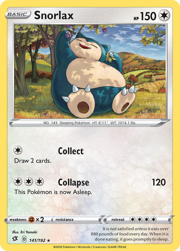 Snorlax 141/192 Cosmos Holo Mighty Mysterious Tins Exclusive - MissingNo.