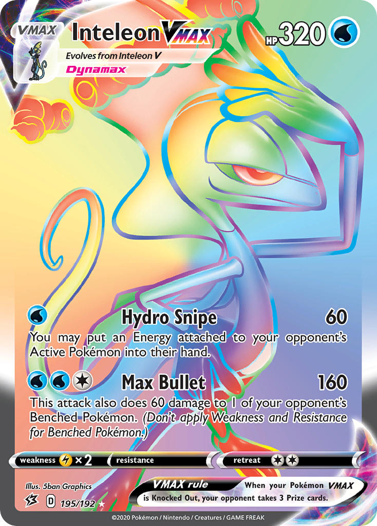 Inteleon VMAX 195/192 Rainbow Secret Rare VMAX - MissingNo.