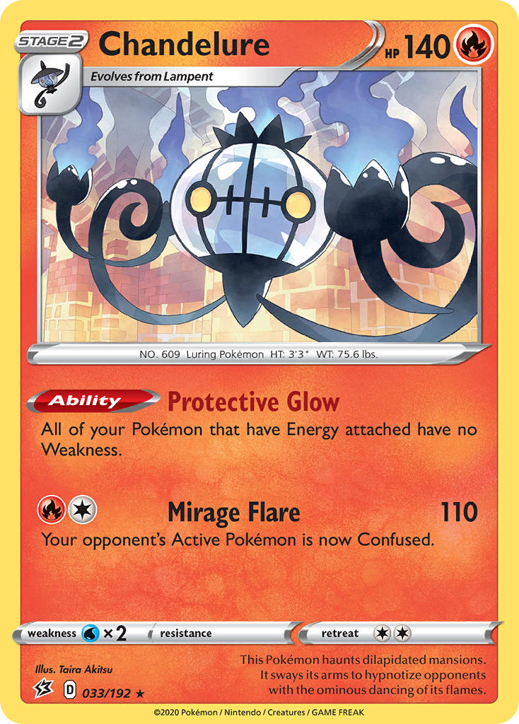 Chandelure 033/192 Reverse Rare - MissingNo.