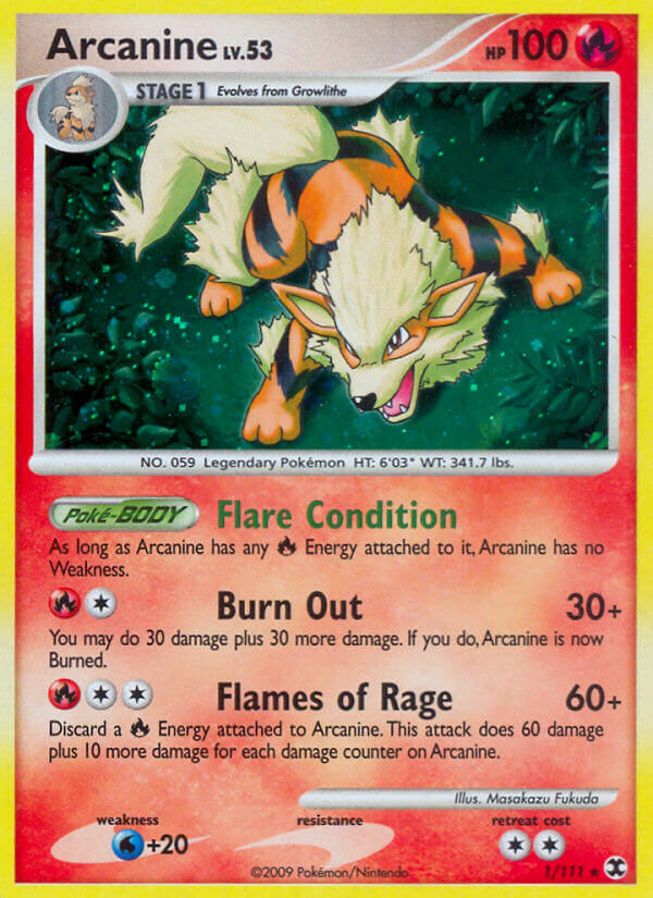 Arcanine 1/111 Reverse Rare - MissingNo.