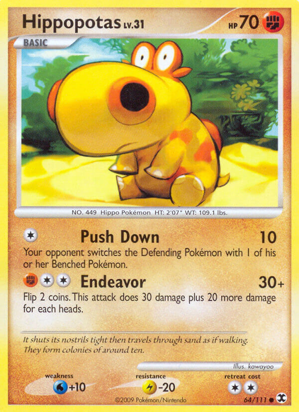 Hippopotas 64/111 Reverse Common - MissingNo.