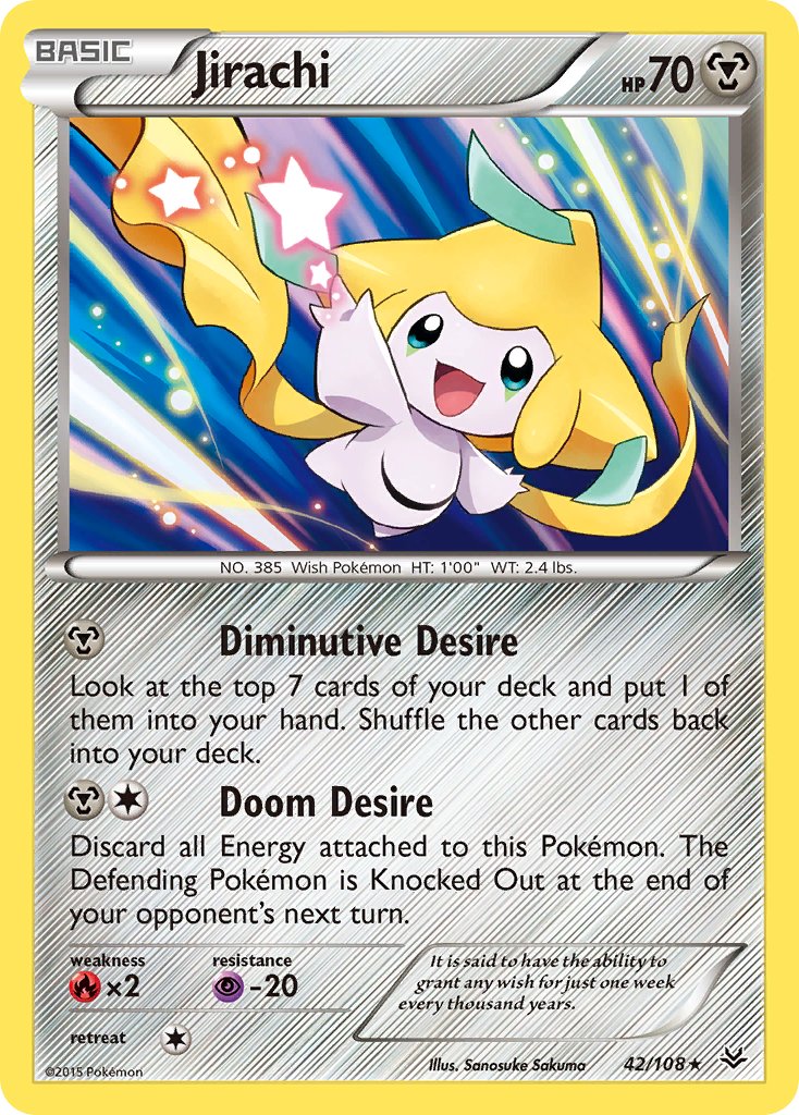 Jirachi 42/108 Reverse Rare - MissingNo.