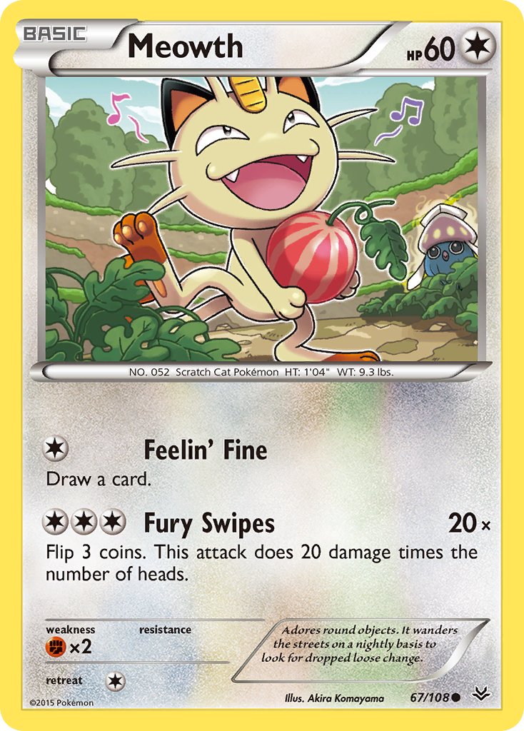 Meowth 67/108 Build-A-Bear Workshop Stamp Promo - MissingNo.