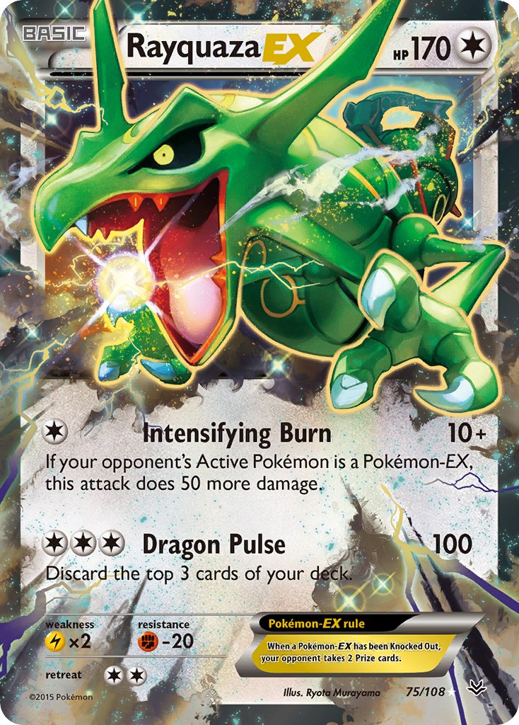 Rayquaza EX 75/108 Holo Rare EX - MissingNo.