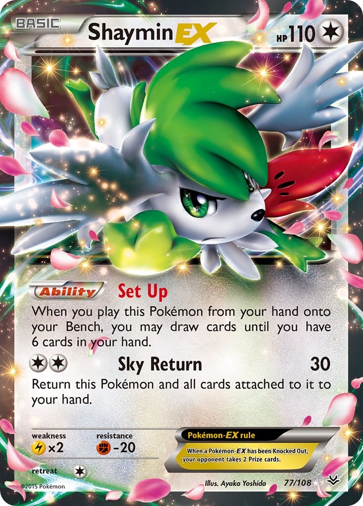 Shaymin EX 77/108 Holo Rare EX - MissingNo.