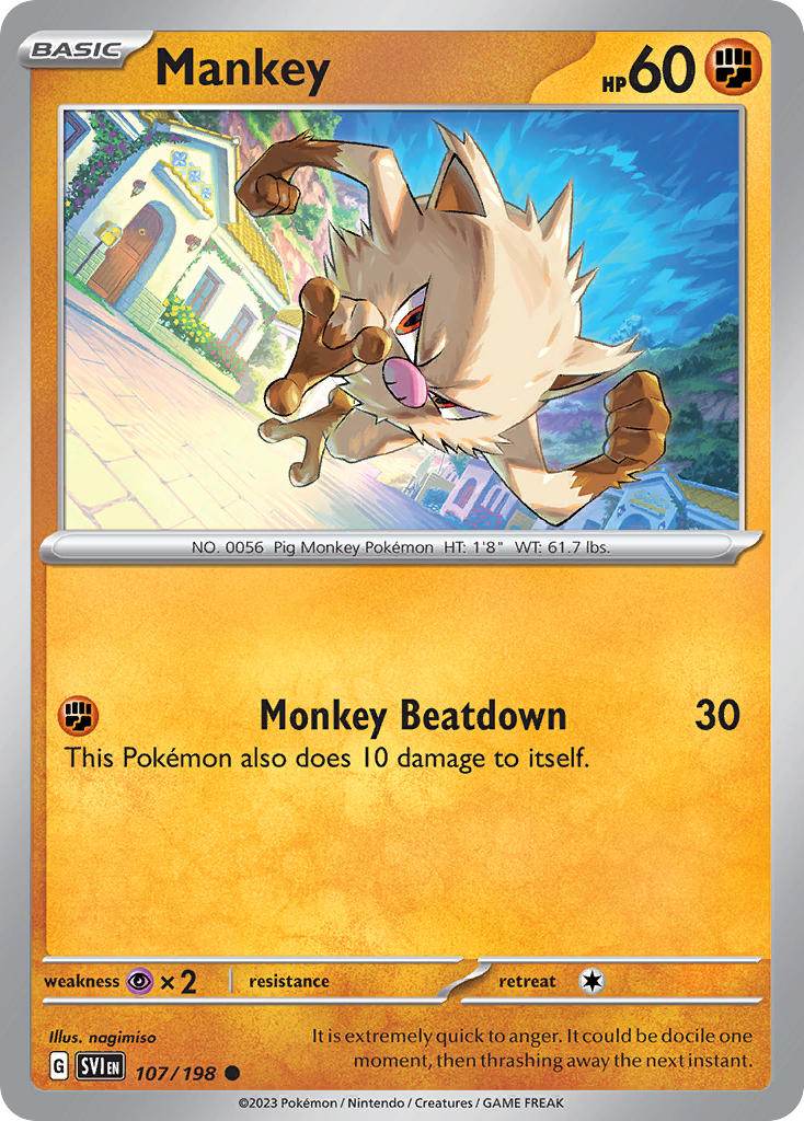 Mankey 107/198 Reverse Common - MissingNo.