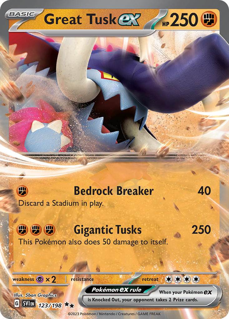 Great Tusk ex 123/198 Play! Pokémon Stamp Prize Pack Series 3 Exclusive - MissingNo.