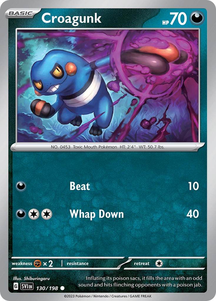 Croagunk 130/198 Reverse Common - MissingNo.