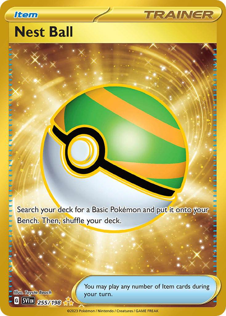 Nest Ball 255/198 Gold Hyper Rare - MissingNo.