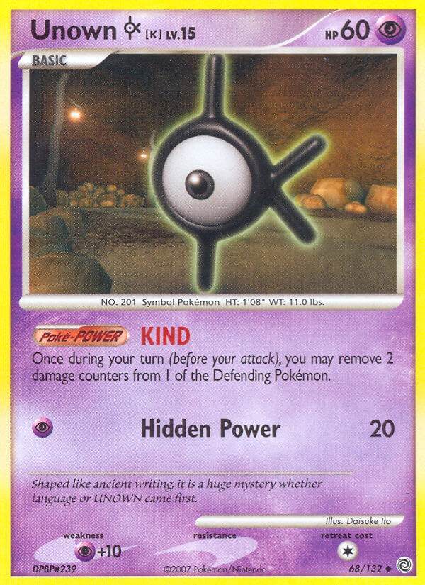 Unown K 68/132 Reverse Uncommon - MissingNo.