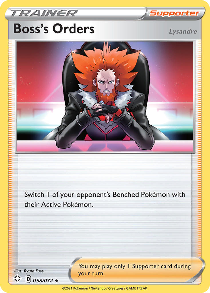 Boss's Orders 58/72 Holo Play! Pokémon Stamp Prize Pack Series 1 Exclusive