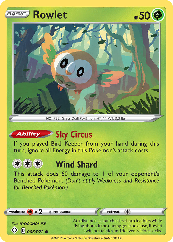 Rowlet 6/72 Reverse Common