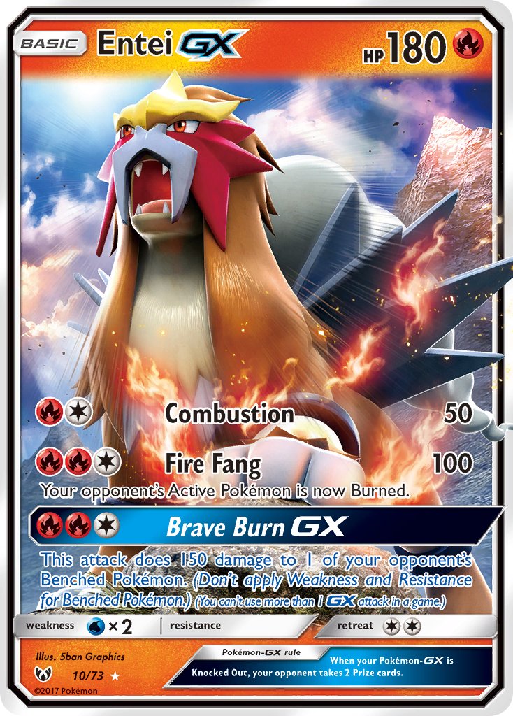 Entei GX 10/73 Holo Rare GX - MissingNo.