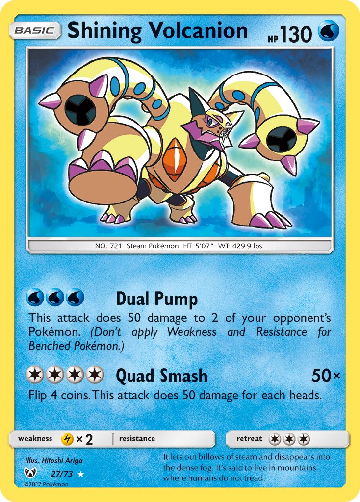 Shining Volcanion 27/73 Holo Rare - MissingNo.