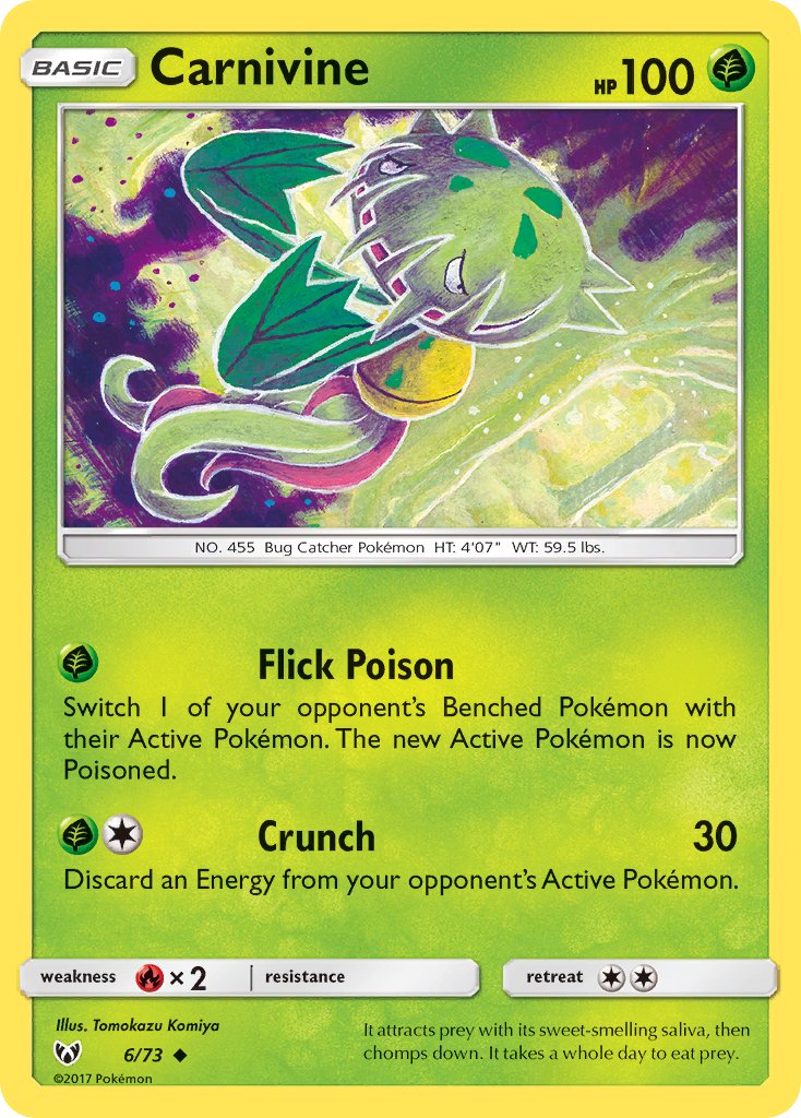 Carnivine 6/73 Reverse Uncommon - MissingNo.