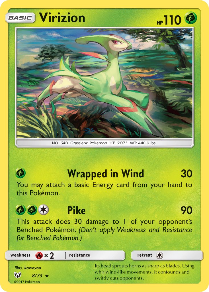 Virizion 8/73 Holo Rare - MissingNo.