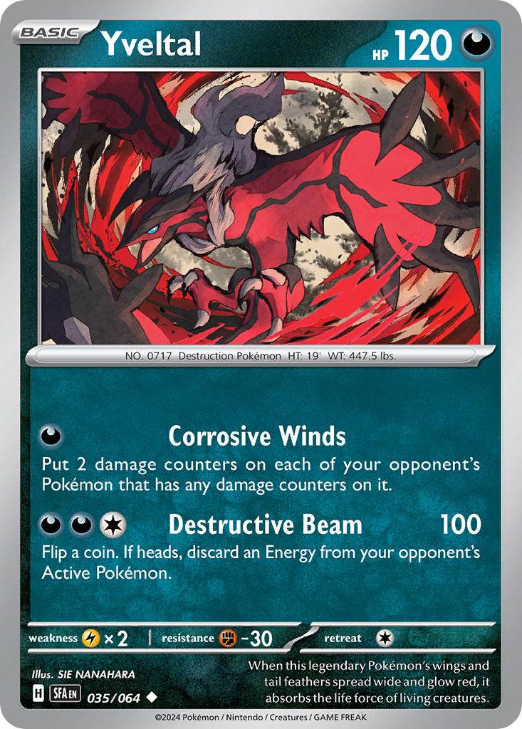 Yveltal 35/64 Reverse Uncommon - MissingNo.