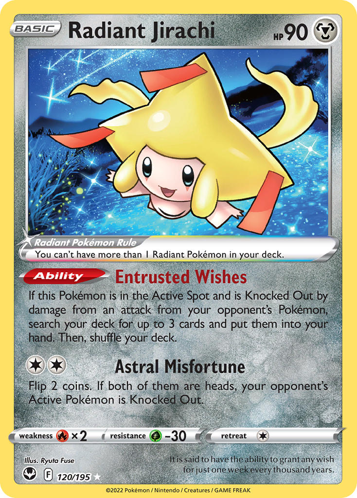 Radiant Jirachi 120/195 Holo Rare Radiant