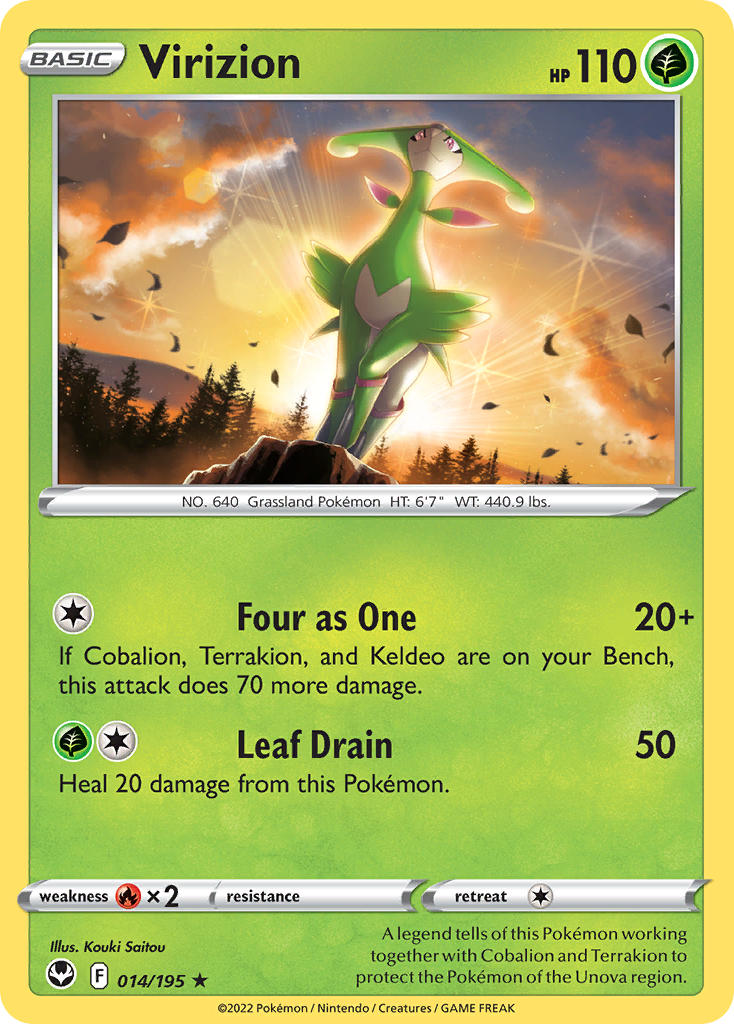 Virizion 14/195 Reverse Rare