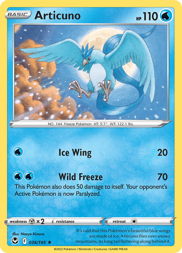 Articuno 36/195 Cosmos Holo Silver Tempest Two Pack Blisters Exclusive