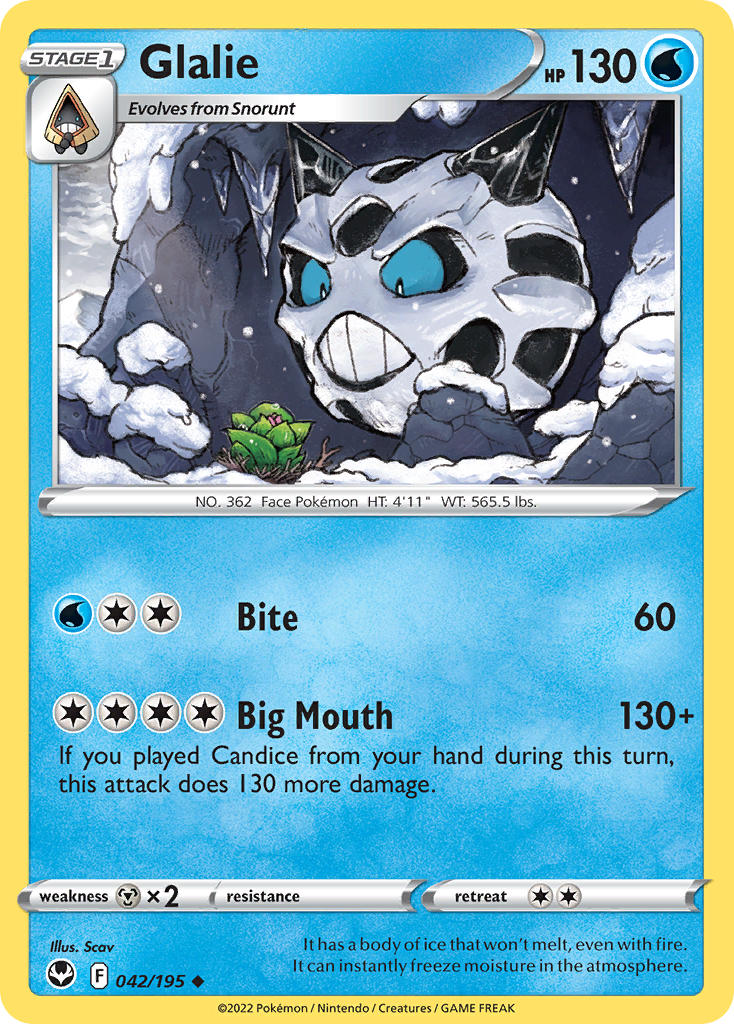 Glalie 42/195 Reverse Uncommon