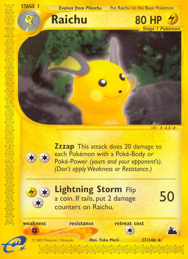 Raichu 27/144 Reverse Rare - MissingNo.