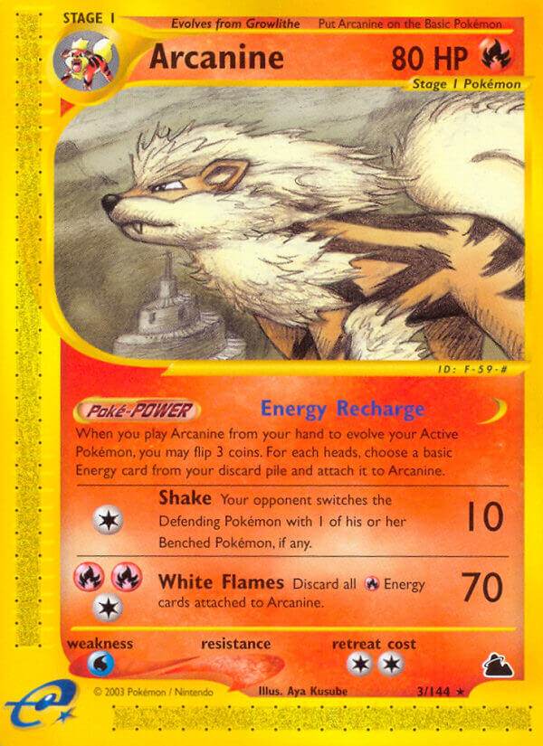 Arcanine 3/144 Reverse Rare - MissingNo.
