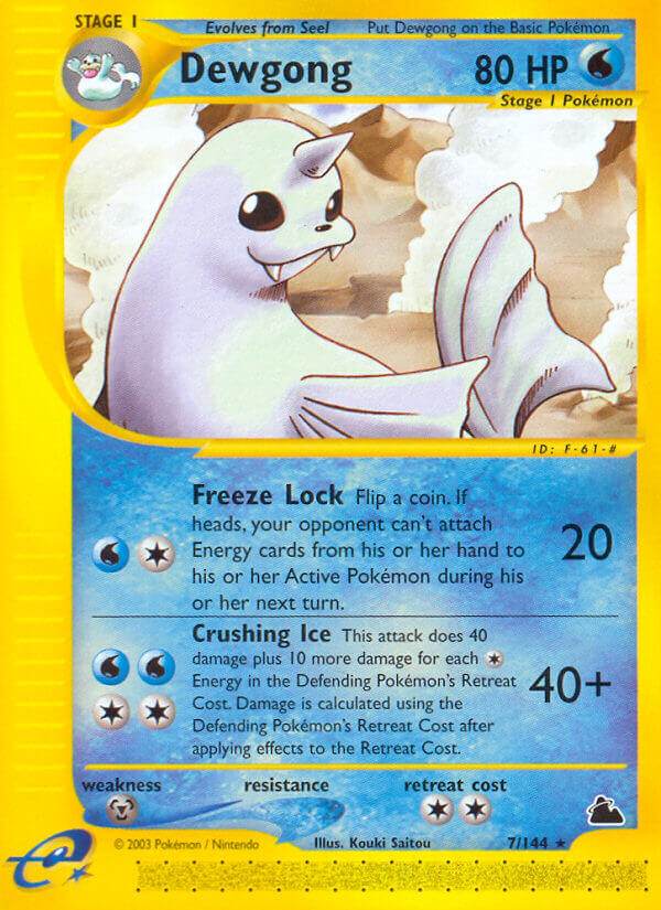 Dewgong 7/144 Reverse Rare - MissingNo.
